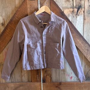 Topo Designs Purple cropped canvas jacket